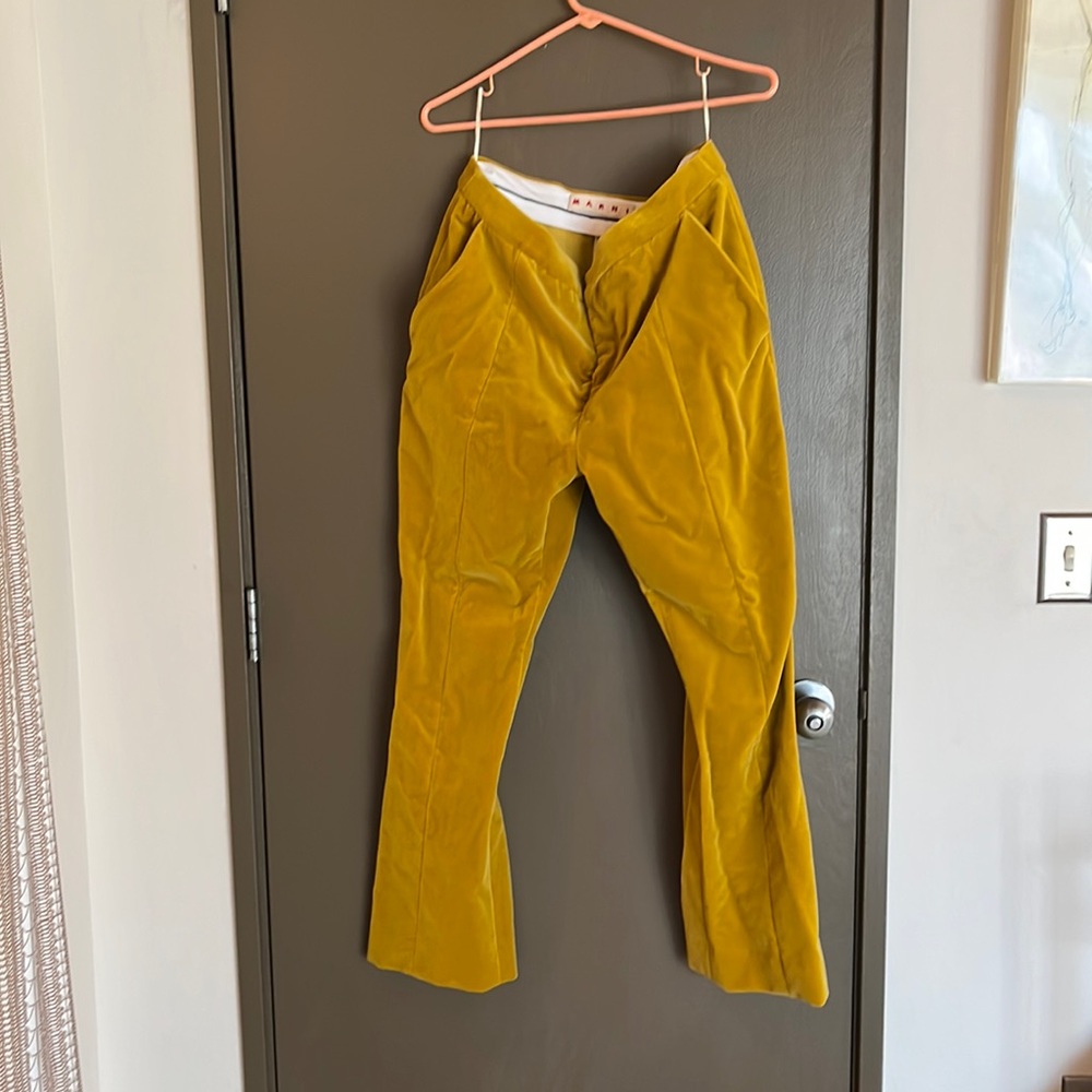 Marni Gold Velvet pants